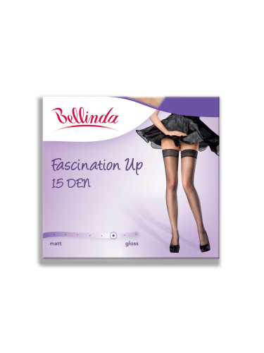 Bellinda 
FASCINATION UP 15 DEN - Transparent Shiny Self-Supporting Stockings - Black