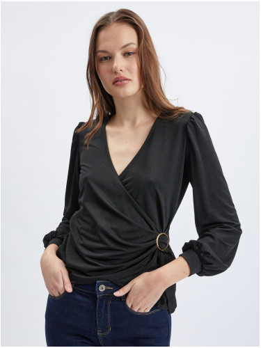 Orsay Black Women's Wrap Blouse - Women's