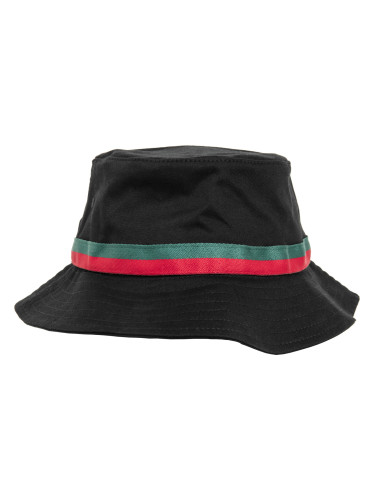 Stripe Bucket Hat Black/Tan/Green
