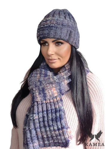 Дамски комплект. Kamea Kamea_Set_Hat&Scarf_K.21.236.16_Jeans