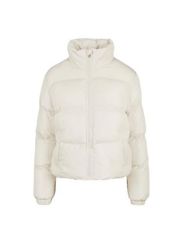 Women's short peach jacket with white sand