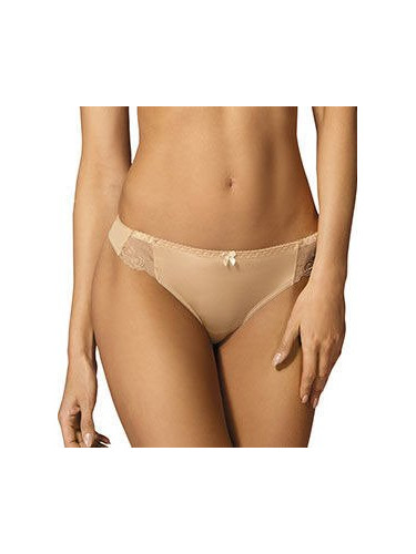 Gorteks Yvette embroidered thong beig