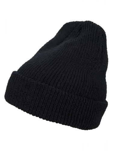 Long knitted beanie black