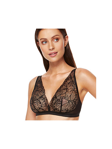 Gorteks Harlow lace soft bra bralette blac