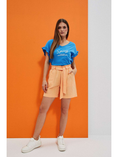 Marisse Women's Shorts L-Sh-4001 Peach