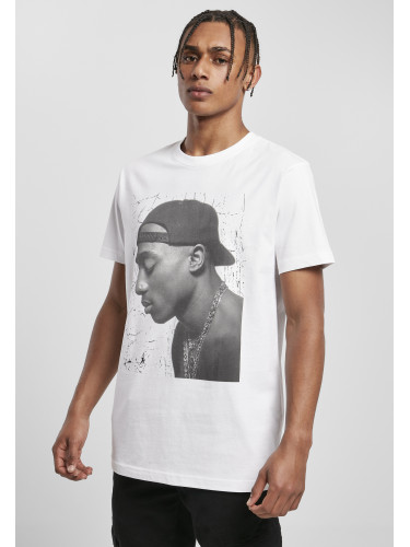 Tupac Cracked Background Tee white