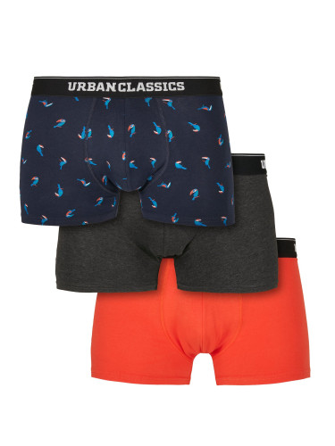 Boxer Shorts 3-Pack bird aop + boxer orange + cha