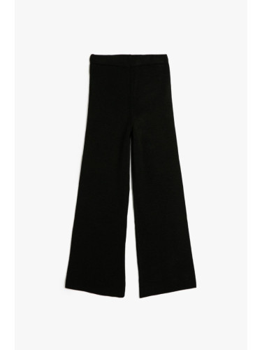 Koton Basic Wide Leg Trousers Elastic Waist