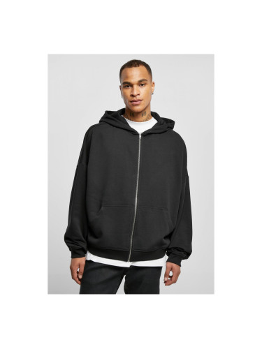 90s zip-up sweatshirt black