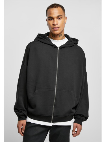 90s zip-up sweatshirt black