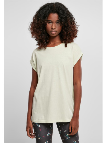 Women's T-shirt with extended shoulder light mint