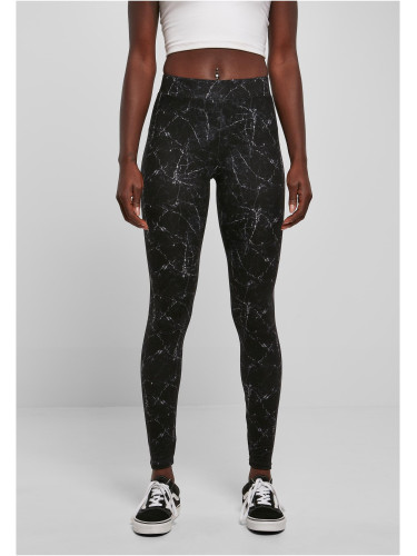 Women's soft leggings AOP blackmarble