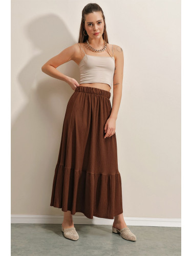 Bigdart 1886 Long Knitted Skirt - Brown