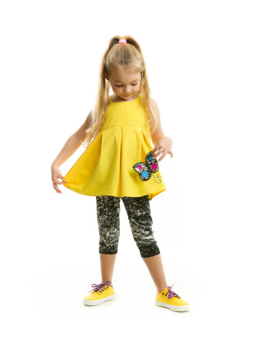 mshb&g Butterfly Girl's Tunic Tights Summer Set