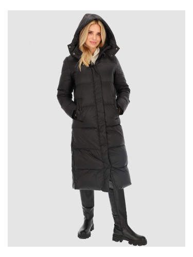 PERSO Woman's Women's long real down jacket with side splits