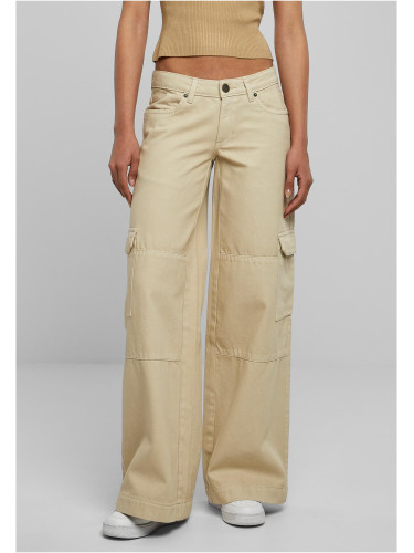 Women's low-waisted cargo denim offwhite raw