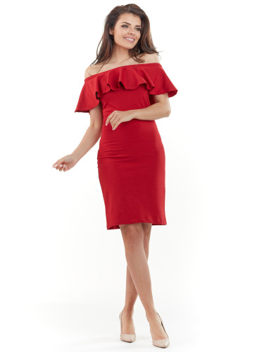 Awama Woman's Dress A221 Red