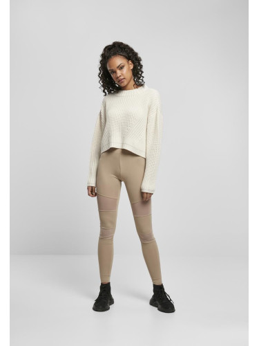 Women's wide oversize sweater whitesand