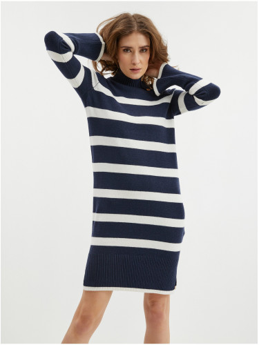 Orsay White-Blue Women's Striped Sweater Dress - Women's