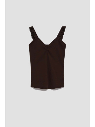 Marisse Women's T-Shirt L-Ts-4057 D.Oak