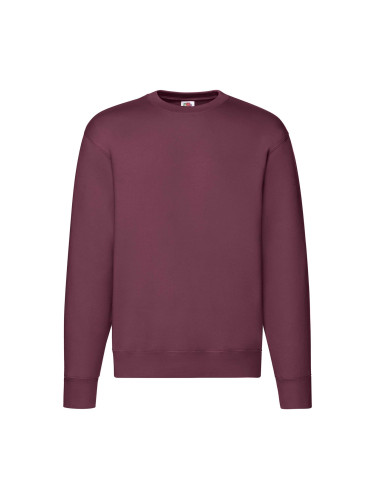 Burgundy Men's Sweatshirt Set-in Sweat Fruit of the Loom