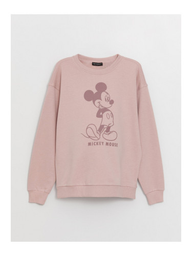 LC Waikiki Crew Neck Mickey Mouse Printed Long Sleeve Maternity Sweatshirt