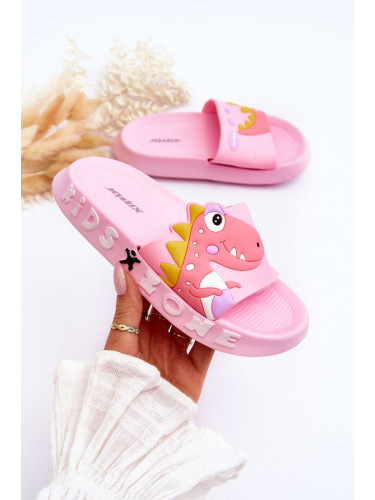 Children's foam slippers Dinosaur Pink Dario