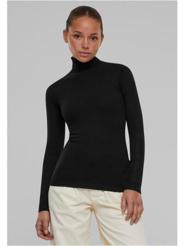 Women's knitted turtleneck black