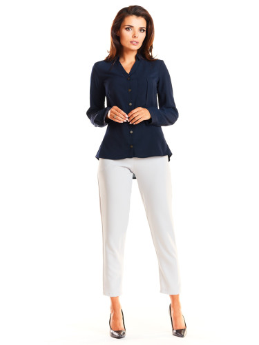 Infinite You Woman's Blouse M176 Navy Blue