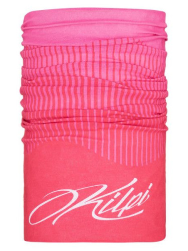 Pink patterned neck warmer Kilpi Darlin