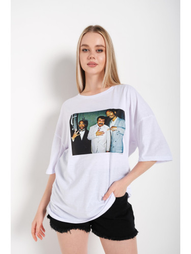 Know Women's White Muslim Gurses Printed T-Shirt