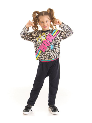 mshb&g Wow Leopard Girl Child T-shirt and Pants Set