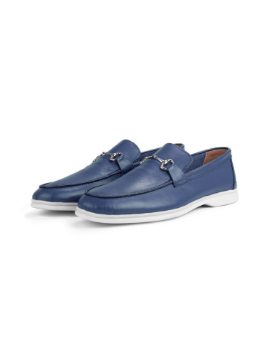 Ducavelli Voyant Genuine Leather Men's Casual Shoes. Loafers Shoes Navy.