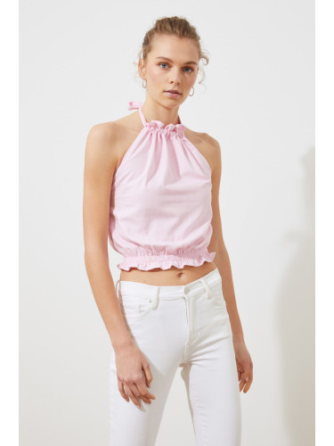 Trendyol Pink Ruffle Blouse