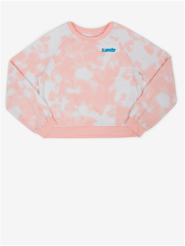 Levi's White-Pink Girly Batik Sweatshirt Levi's® - Girls