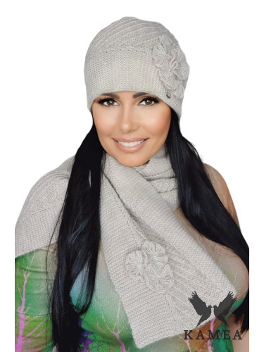 Дамски комплект Kamea Kamea_Set_Hat&Scarf_K.22.207.03_Beige