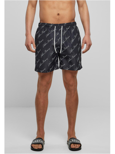 Swim shorts pattern blackscriptlogo