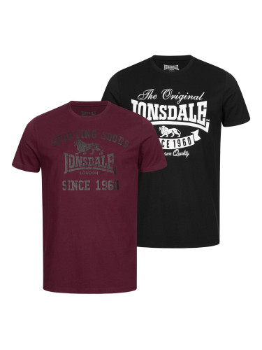 Мъжка тениска. Lonsdale 115086-Black/Oxblood