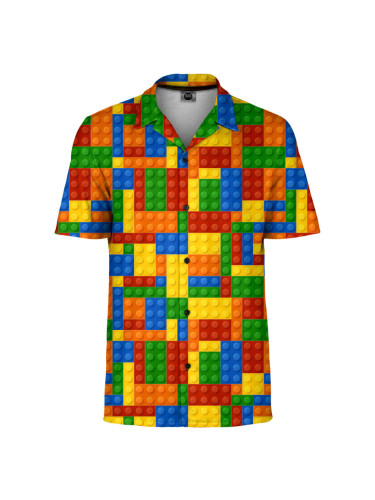 Mr. GUGU & Miss GO Unisex's Blocks Shirt Sh-Man-Sht2062