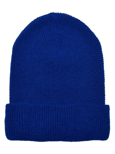 Recycled Waffle Knit Beanie royalblue yarn
