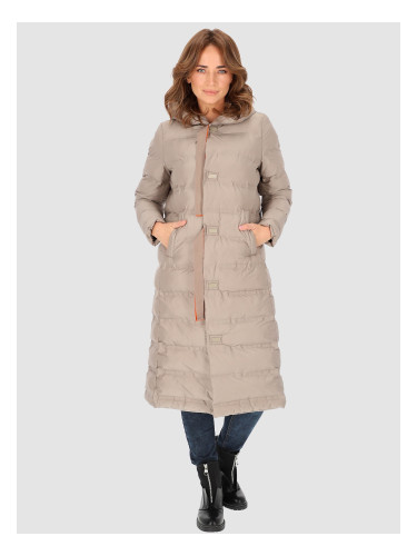 PERSO Woman's Long insulated women's coat with a hood