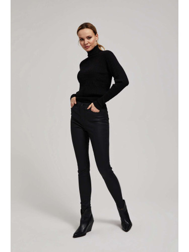 Marisse Black Waxed Skinny Trousers