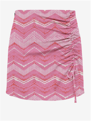 Pink women's patterned mini skirt ONLY Nova