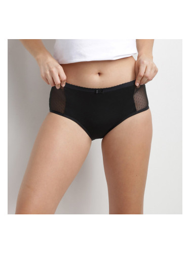 DIM MENSTRUAL LACE BOXER - Menstrual panties with lace - black