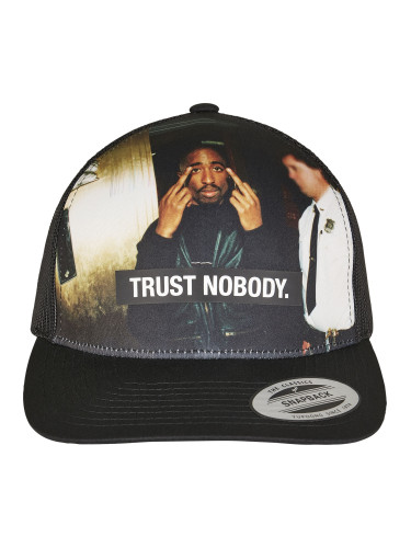 Tupac Trust Nobody Retro Trucker Black