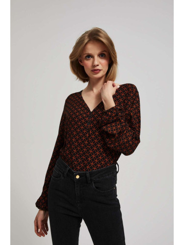 Marisse Blouse With A Geometric Pattern