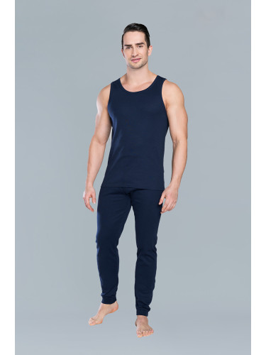 Paco T-shirt with wide straps - navy blue