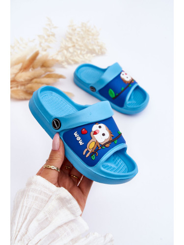 Light children's slides Animal sandals Blue Rico