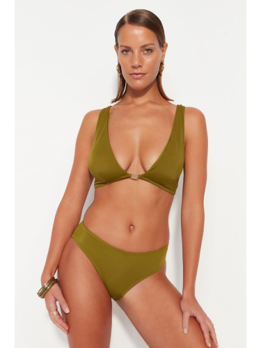 Модерен зелен триъгълник аксесоар бикини отгоре