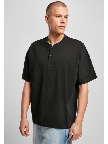 Oversized Henley T-shirt black